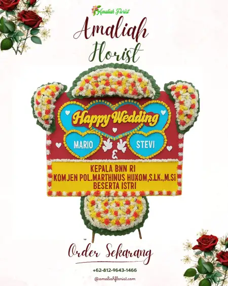Papan Bunga Pernikahan Sedayulawas